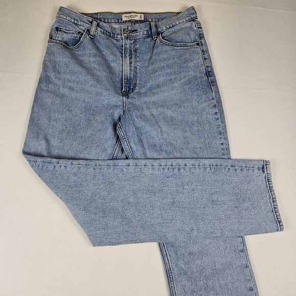 Abercrombie Fitch Jeans 90s Slim Straight Ultra High Rise Blue Women Size 31/12 - Picture 8 of 15